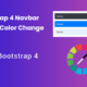 bootstrap 4 navbar toggle color changes